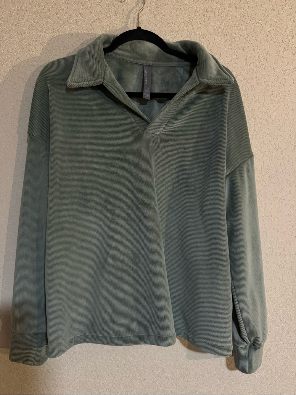 Mondetta Olive-Green Ribbed Pullover